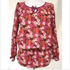 L.L. Bean Floral Blouse